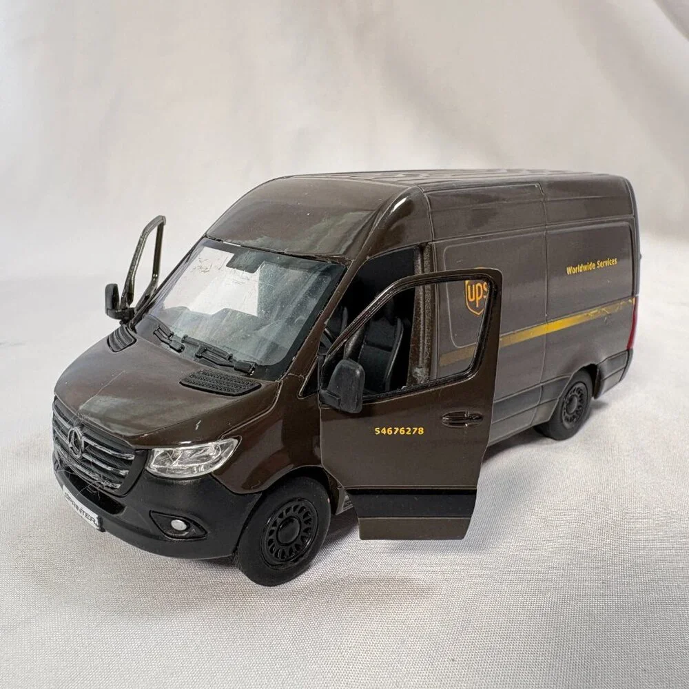 UPS Sprinter Van USPS Mail Truck Diecast Toy Set - Picture 3 of 8